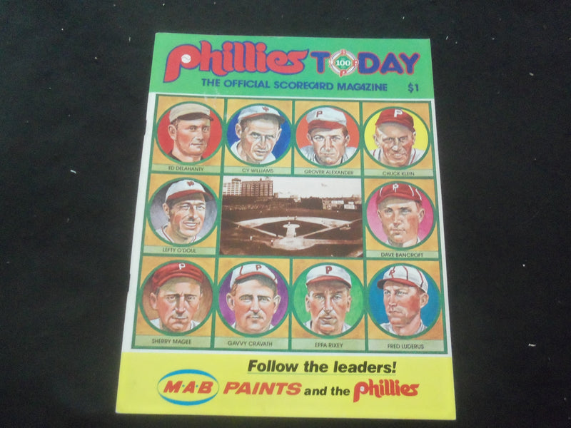 1978-1985 PHILADELPHIA PHILLIES PROGRAM/SCORECARD - LOT OF 5 - B 4443X