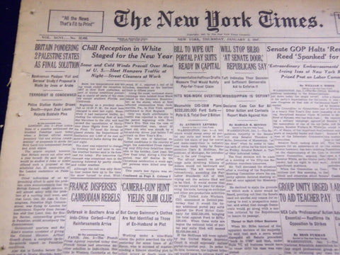 1947 JANUARY 2 NEW YORK TIMES - 2 PALESTINE STATES CONSIDERED - NT 3431