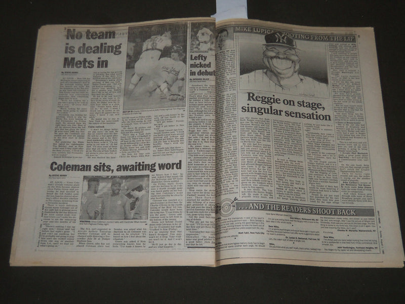 1993 AUGUST 1 NEW YORK DAILY NEWS - MR. OCTOBER HALL OF FAME - NP 2614