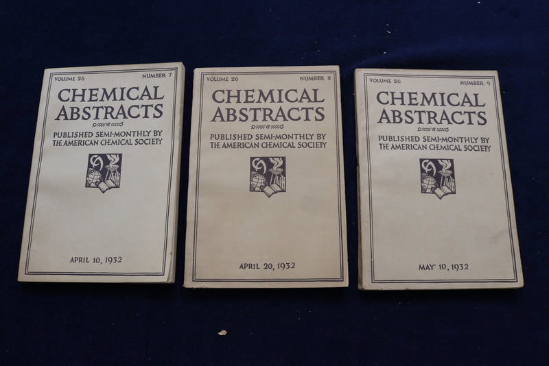 1932-1933 CHEMICAL ABSTRACTS SEMI-MONTHLY MAGAZINE - LOT OF 19 - O 3382