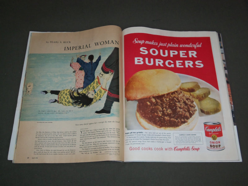 1956 APRIL WOMAN'S HOME COMPANION MAGAZINE-IMPERIAL WOMAN BY PEARL BUCK -SP 7109