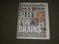 2018 DECEMBER 4 NEW YORK DAILY NEWS - MAYOR DE BLASIO - SLEEET FOR BRAINS