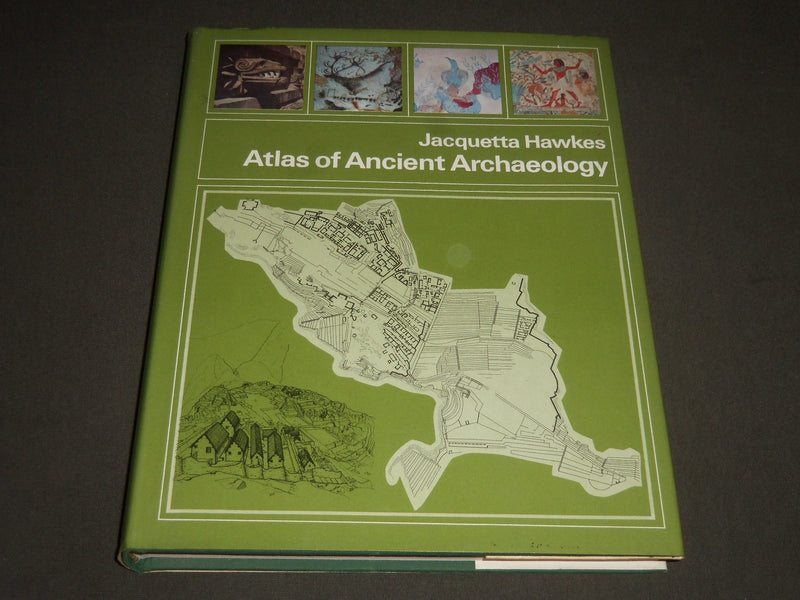1975 ATLAS OF ANCIENT ARCHAEOLOGY BY JACQUETTA HAWKES BOOK - SECOND PRINT- I 954