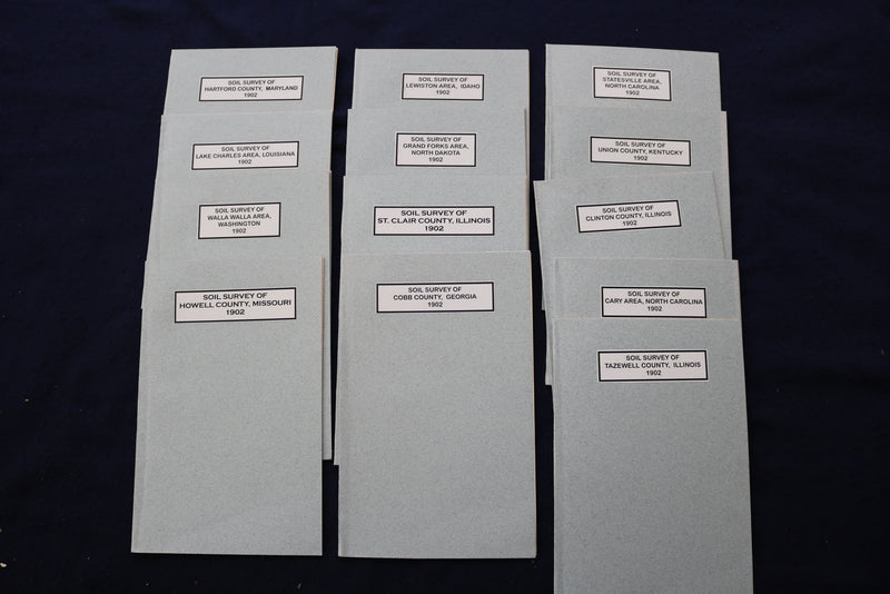 1902 SOIL SURVEYS - LOT OF 13 - SOFTCOVER BOOKS - K 1303