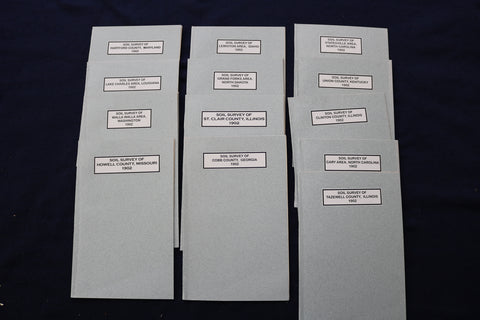 1902 SOIL SURVEYS - LOT OF 13 - SOFTCOVER BOOKS - K 1303