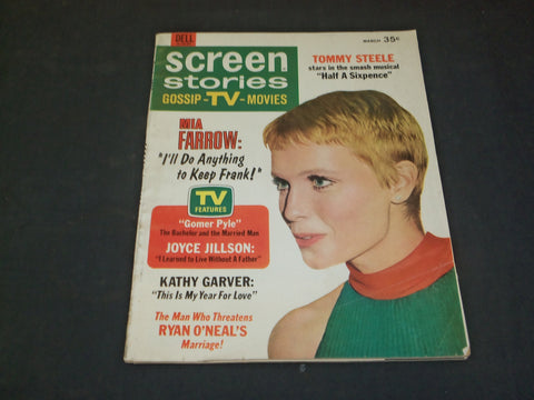 1968 MARCH SCREEN STORIES MAGAZINE - MIA FARROW - SP 8204