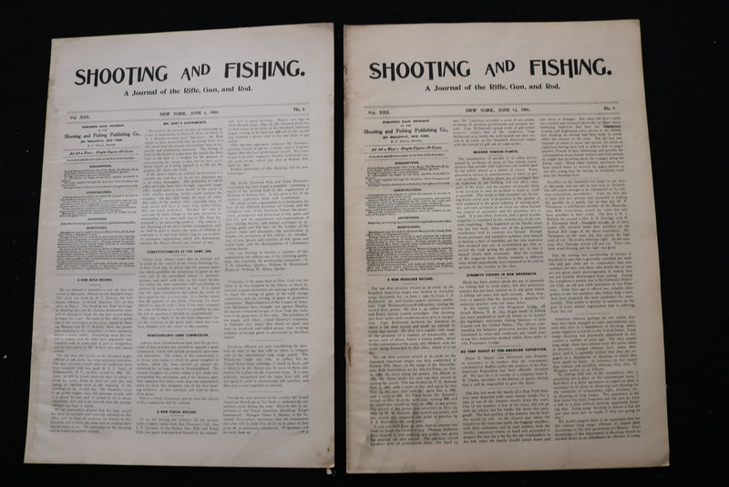 1901 SHOOTING AND FISHING MAGAZINE - LOT OF 19 - O 3696