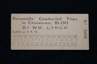 1913 SAN FRANCISCO CHINATOWN NANKING TICKET STUB - K 2222