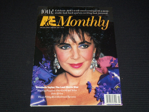 1994 FEBRUARY A & E MONTHLY MAGAZINE - ELIZABETH TAYLOR COVER - E 15918
