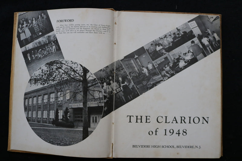 1948 THE CLARION BELVIDERE HIGH SCHOOL YEARBOOK - BELVIDERE, NEW JERSEY- YB 3435