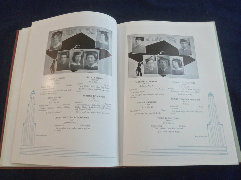 1932 WM. L. DICKINSON HIGH SCHOOL YEARBOOK - JERSEY CITY, NJ - YB 2739