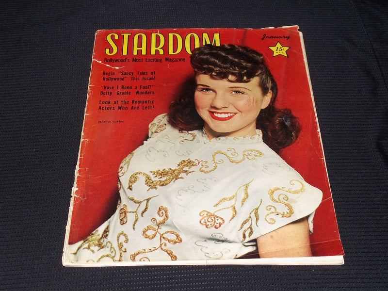 1943 JANUARY STARDOM MAGAZINE - DEANNA DURBIN FRONT COVER - E 20153