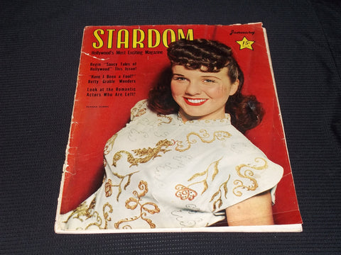 1943 JANUARY STARDOM MAGAZINE - DEANNA DURBIN FRONT COVER - E 20153