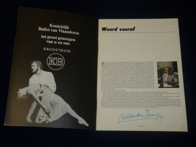 1984-1985 KONINKLIJK BALLET VAN VLAANDEREN PROGRAM - GREAT PHOTOS - J 5074