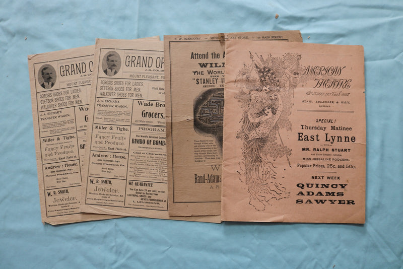 1890'S-1900'S EARLY THEATRE BROADSIDES - 75+ PIECES - GREAT LOT - K 3327