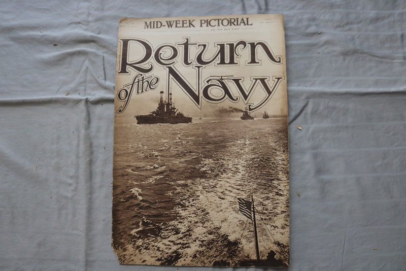 1919 APRIL 24 MID-WEEK PICTORIAL MAGAZINE SECTION - RETURN OF THE NAVY - NP 9257