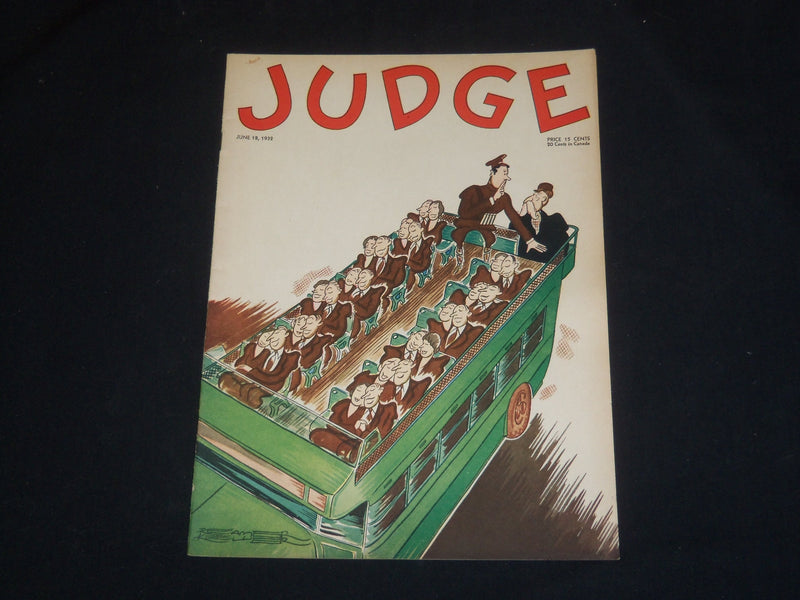 1932 JUNE 18 JUDGE MAGAZINE - ILLUSTRATED COVER - ST 5738
