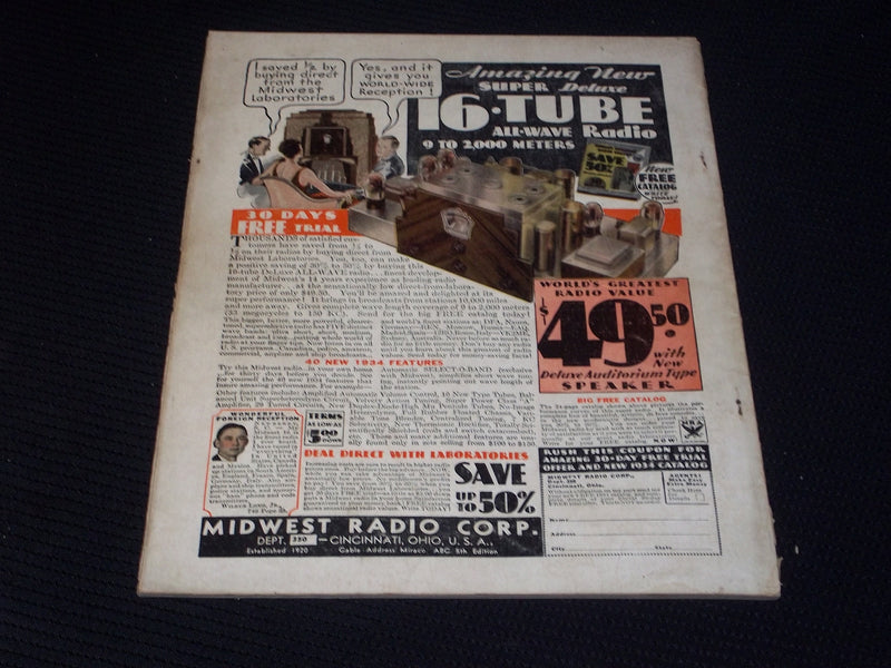 1933 DECEMBER RADIO-CRAFT MAGAZINE VERY NICE COVERS & ADS - E 376