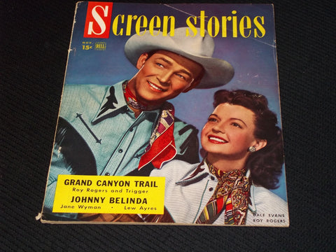 1948 NOVEMBER SCREEN STORIES MAGAZINE - ROY ROGERS DALE EVANS COVER - E 14484