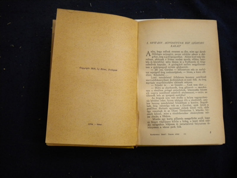 1936 NAPOS OLDAL HARDCOVER BOOK BY KARACSONY BENO - HUNGARIAN - KD 8087