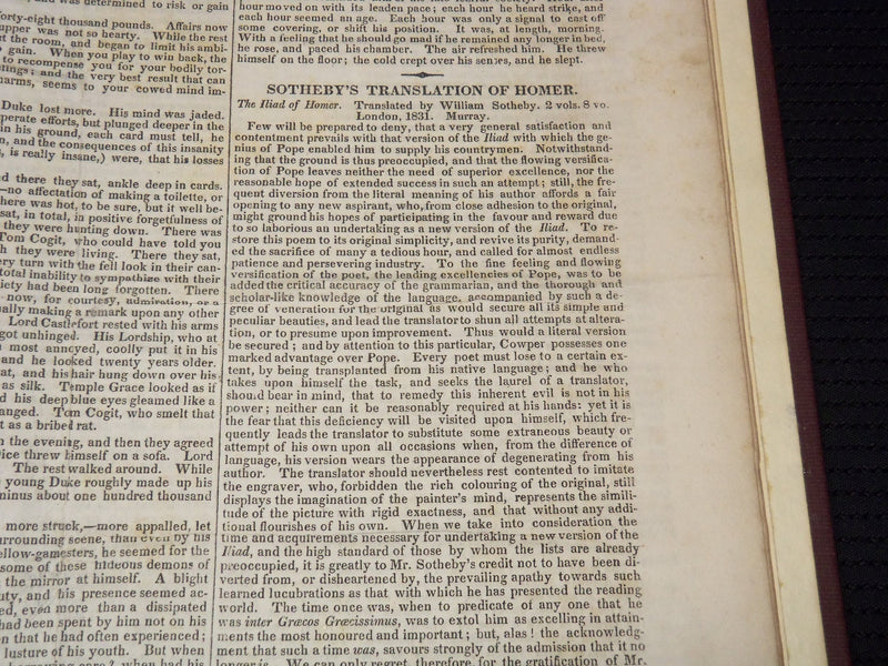 1830-1831 THE ALBION WEEKLY GAZETTE BOUND VOLUME NO. 9 - NEW YORK - R 89Z