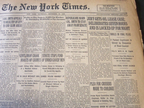1926 DECEMBER 16 NEW YORK TIMES - JURY GETS OIL LEASE CASE - NT 6542
