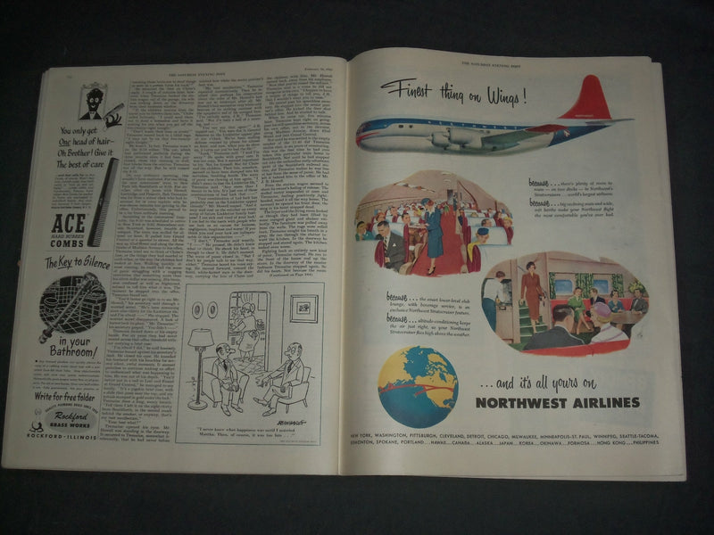 1952 FEB 16 THE SATURDAY EVENING POST MAGAZINE - NORMAN ROCKWELL COVER- SP 2479C