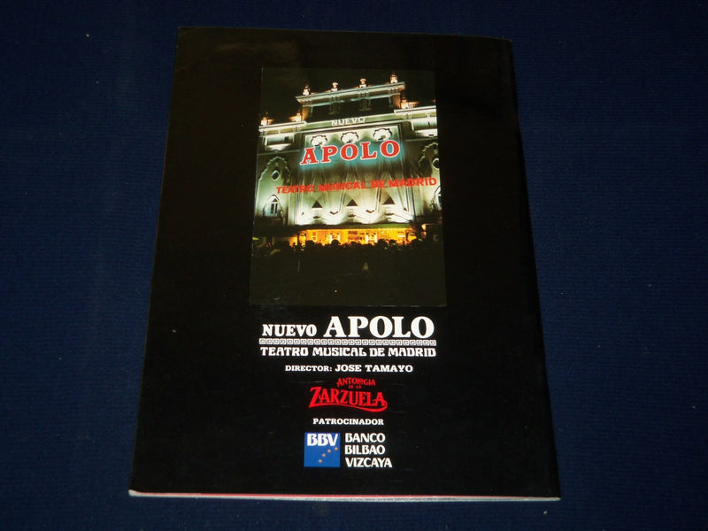 1988 ANTOLOGIA DE LA ZARZUELA BY JOSE TAMAYO PROGRAM - NICE PHOTOS - J 5117