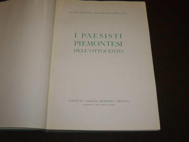 1947 I PAESISTI PIEMONTESI DELL'OTTOCENTO ITALIAN VOLUME - NICE PRINTS - KD 660A