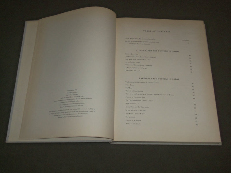 1956 HENRI DE TOULOUSE LAUTREC BY DOUGLAS COOPER BOOK - FIRST EDITION - I 1308