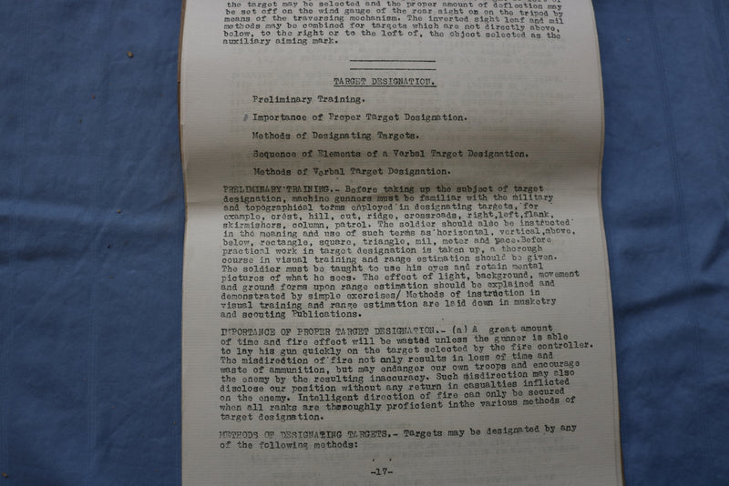 1922-1923 MACHINE GUN SCHOOL - MARINE BARRACKS - QUANTICO, VIRGINIA - K 698