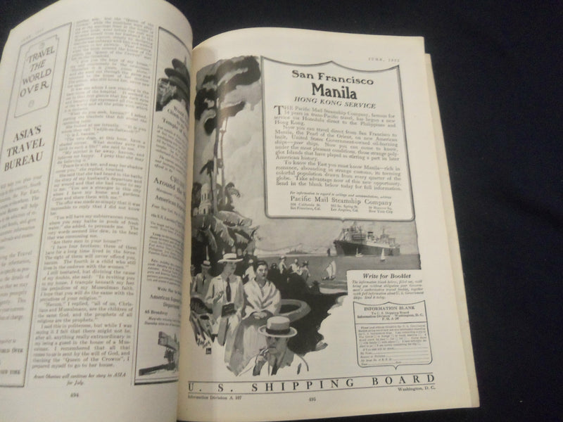 1922 JUNE ASIA MAGAZINE - INDIAN NATION - GREAT PHOTOS & STORIES - SP 1222W