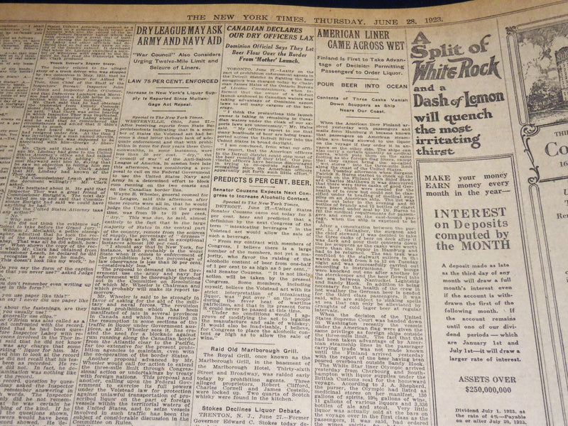 1923 JUNE 28 NEW YORK TIMES - PLAN UPTOWN ARENA TWICE GARDENS SIZE - NT 8723
