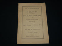 1891 GEO. B. MCCLELLAN POST SERMON BOOK - JAFFREY NEW HAMPSHIRE - J 6237