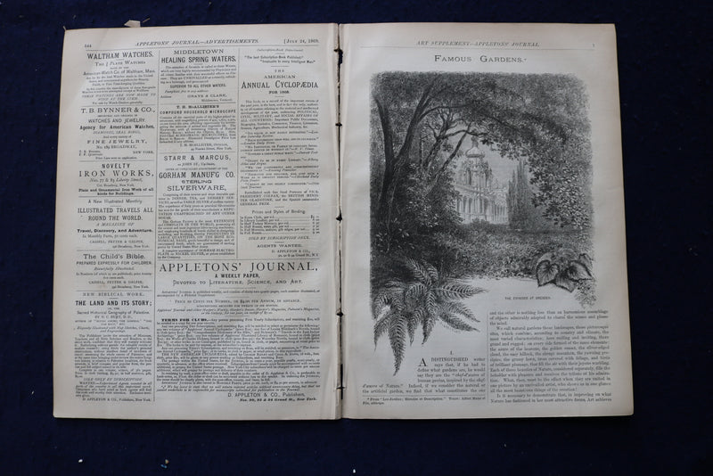 1869 APPLETONS' JOURNAL MAGAZINES - WINSLOW HOMER COVERS - LOT OF 3 - K 1751