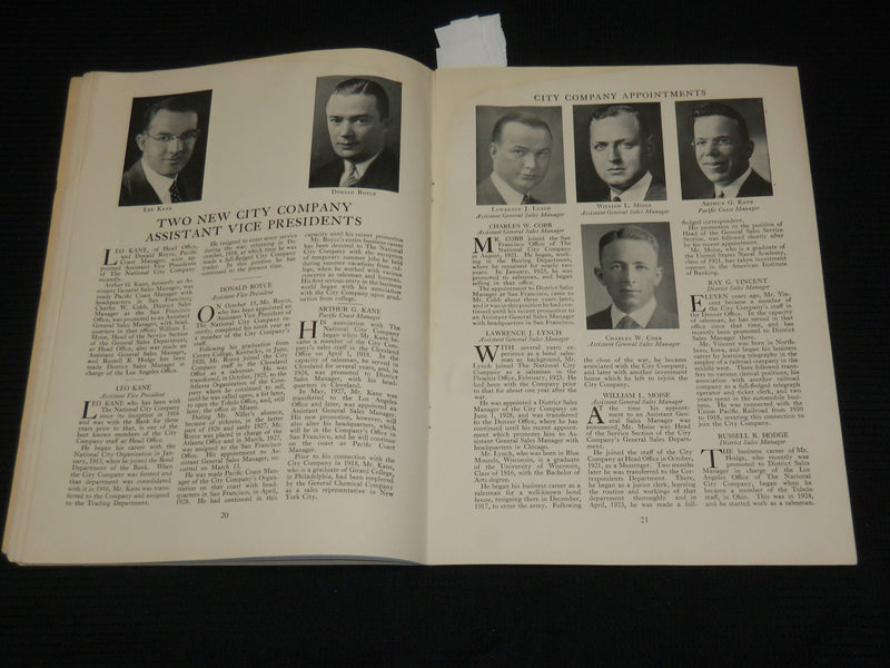 1929 OCTOBER NUMBER EIGHT - CITY BANK CLUB MAGAZINE - NICE PHOTOS - J 7011