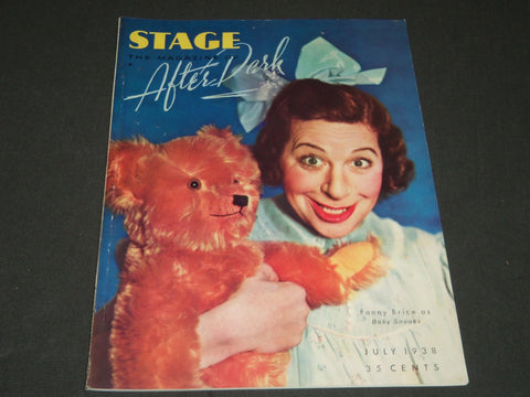 1938 JULY THE STAGE MAGAZINE - FANNY BRICE COVER - GREAT PHOTOS & ADS - ST 72
