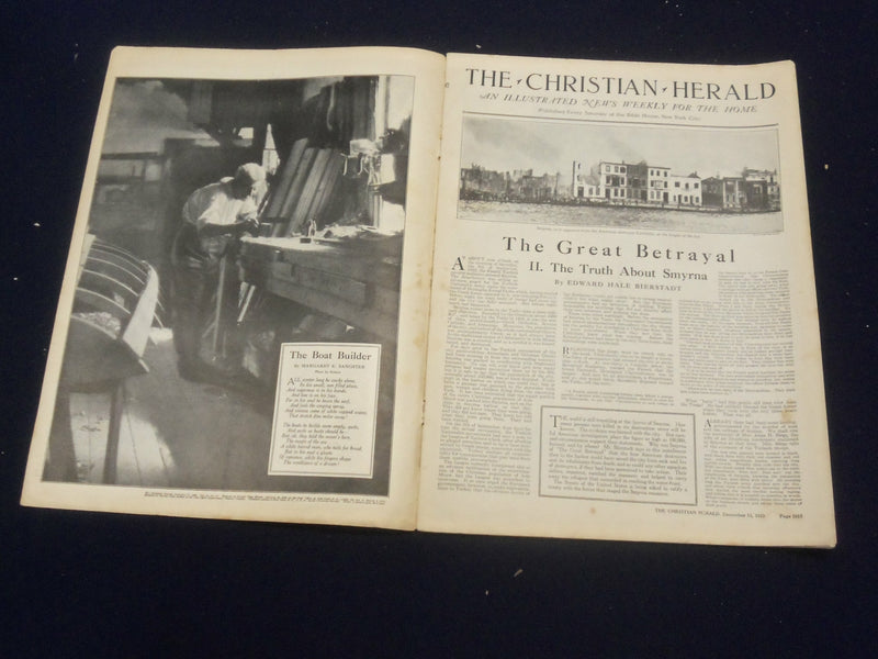1923 DECEMBER 15 CHRISTIAN HERALD MAGAZINE-POUNDING SURF COAST OF MAINE- ST 6614