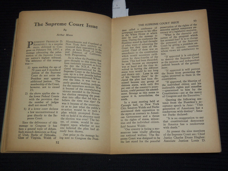1937 JUNE POPULAR DIGEST MAGAZINE - VOLUME 1 NO. 1 - DAVID SINCLAIR - K 1029