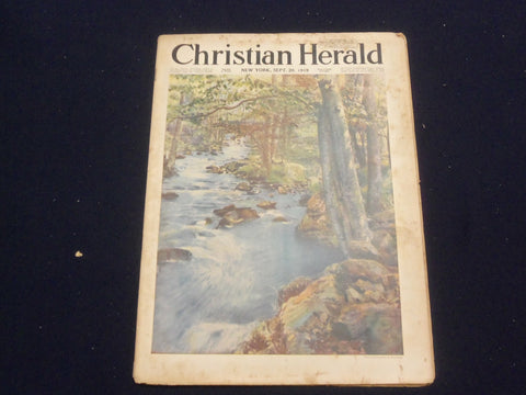 1919 SEPTEMBER 20 CHRISTIAN HERALD MAGAZINE - NICE ILLUSTRATED COVER - ST 6592