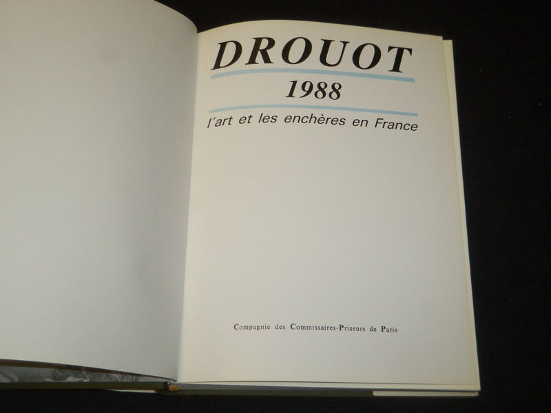 1988 DROUOT L'ART ET LES ENCHERES EN FRANCE HARDCOVER BOOK - PRINTS - I 1755