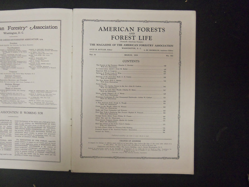 1924 MARCH AMERICAN FORESTS & FOREST LIFE MAGAZINE - ST 4607
