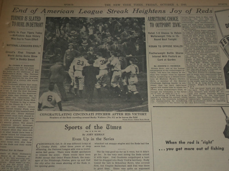 1940 OCTOBER 4 NEW YORK TIMES - HITLER AND MUSSOLINI MEET TODAY - NT 7339