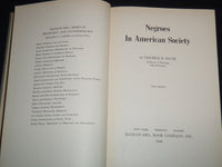1949 NEGROES IN AMERICAN SOCIETY HARDCOVER BOOK BY MAURICE DAVIE - KD 4351W