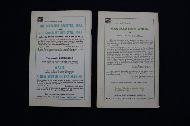1965 MONTHLY REVIEW, AN INDEPENDENT SOCIALIST MAGAZINE - LOT OF 7 - O 3608