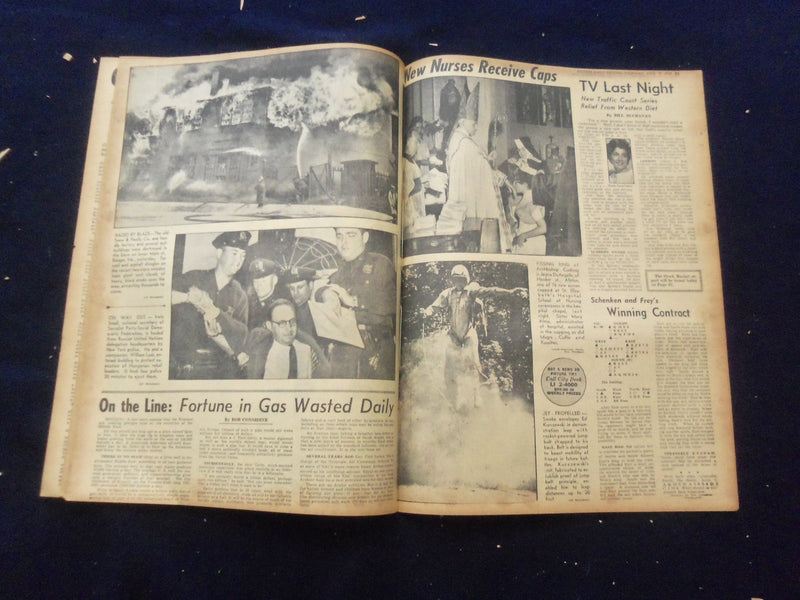 1958 JUNE 19 BOSTON RECORD AMERICAN NEWSPAPER - ELIZABETH TAYLOR - NP 6267