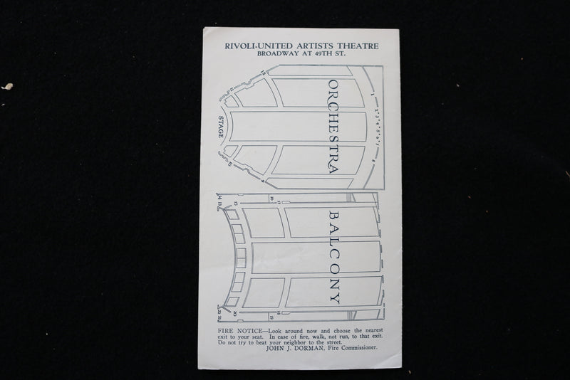 1928 RIVOLI UNITED ARTISTS MOVIE PROGRAMS - NEGRI - LOT OF 5 - K 1973