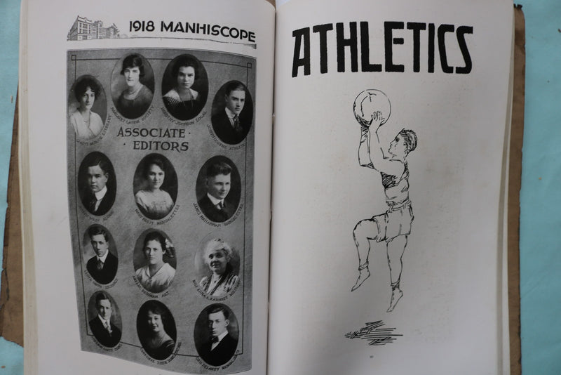 1918 MANHISCOPE - MANUAL TRAINING HIGH SCHOOL - PEORIA - SOFTCOVER BOOK - K 3442