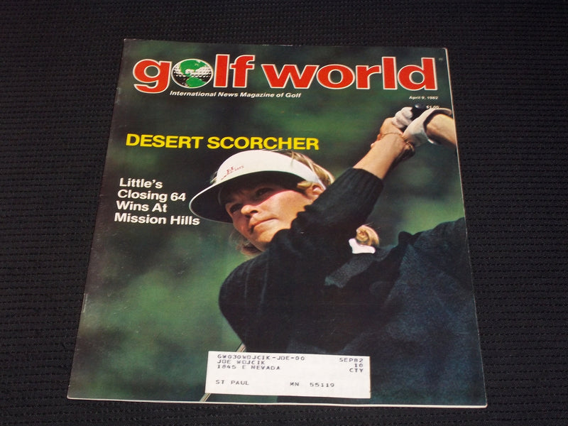 1982 APRIL 9 GOLF WORLD MAGAZINE - DEBBIE LITTLE FRONT COVER - E 6905