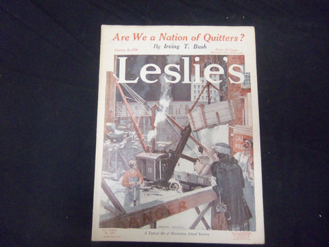 1920 OCTOBER 16 LESLIE'S WEEKLY MAGAZINE - MANHATTAN ISLAND SCENERY - ST 2305